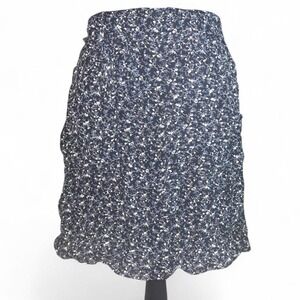 ✨Vintage Floral Cotton Express Blue Skirt (Size M) ✨